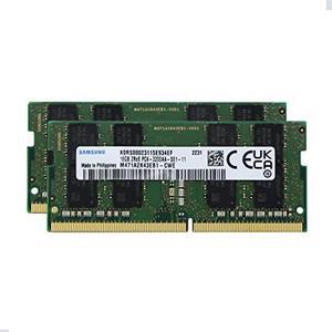 Samsung 32GB (2x16GB) DDR4 3200MHz PC4-25600 SODIMM 2Rx8 CL22 1.2v Gaming Laptop Notebook Memory Module Upgrade RAM M471A2K43EB1-CWE Adamanta
