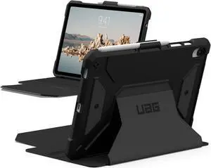 URBAN ARMOR GEAR UAG Designed for Samsung Galaxy Tab S10 FE/Tab S9 FE Case Metropolis SE, Adjustable Kickstand Auto Wake/Sleep S Pen Holder Rugged Military Grade Dropproof Protective Cover, Black