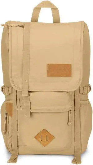 JanSport Hatchet Backpack - 15-inch Padded Laptop Compartment, Dual Water Bottle Pockets, Side Compression Straps, Curry