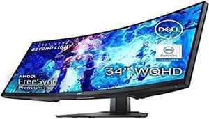 Dell Curved Gaming, 34 Inch Curved Monitor with 144Hz Refresh Rate, WQHD (3440 x 1440) Display, Black - S3422DWG