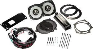 Kicker 46HDS144 Audio Kit Compatible with 2014+ Harley Davidson Electra Glide, Street Glide, & Ultra Glide with Grilles