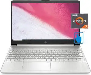 HP Newest 15.6" IPS FHD Touchscreen Laptop, AMD Ryzen 7 4700U Processor(>i7-10710U), Numeric Keypad, Webcam, 32GB DDR4 RAM, 1TB SSD, Windows 10 Home, Silver
