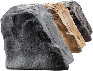 OSD Audio 8" High Fidelity Outdoor Rock Speaker Durable Weather-Resistant Design, Single - Granite Grey RS850