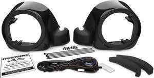 Wild Boar Audio WBA LC Lower ADA Gloss Black Lower Speaker Adaptors (2 Pack), Fits 2014-2024 Harley-Davidson Motorcycles with Liquid Cooled Lowers