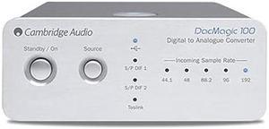 Cambridge Audio DacMagic 100 S/PDIF Digital to Analog Converter DAC with Toslink Input, TV Compatible, 192kHz (Silver)