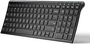 iClever BK10 Bluetooth Keyboard, Wireless Bluetooth Keyboard, Rechargeable Bluetooth 5.1 Multi Device Keyboard with Number Pad Full Size Stable Connection for Mac, Windows, iOS, Android, Laptop