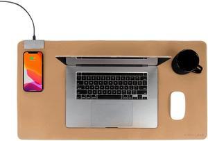 Limitless DeskPad Pro 10W Wireless Surface Mat with Cable (Tan)