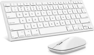 Bluetooth Keyboard and Mouse for Mac, OMOTON Ultra-Slim Mac Keyboard and Mouse Combo, Wireless Keyboard and Mouse for Mac, MacBook Pro/Air, iMac, Mac Mini, Laptop and PC (White)