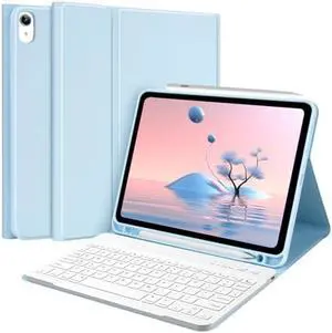 TQQ iPad Air 5th Generation Case with Keyboard - iPad Air Keyboard Case 10.9 inch, Detachable Keyboard Smart Case for iPad Air 5th Generation 2022/4th Generation 2020 (Blue)