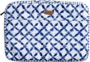 Maison d'Hermine Laptop Sleeve with Handle upto 13.5 inch Stain and Water Repellent Cotton Canvas - shibori