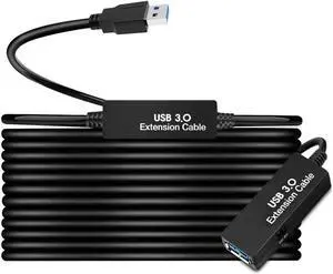 S.H.Y SPRUCES 33FT USB 3.0 Active Extension Cable,USB Extension Cord A-Male to A-Female,Compatible with Oculus Quest 3 VR,Headset,Hard Drive,Printer,Webcam,Scanner,PS4 More