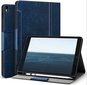 Antbox iPad 10.5 Case with Built-in Apple Pencil Holder Auto Sleep/Wake Function PU Leather Smart Cover for iPad Air 3 2019 / iPad Pro 10.5 inch 2017 (Blue)