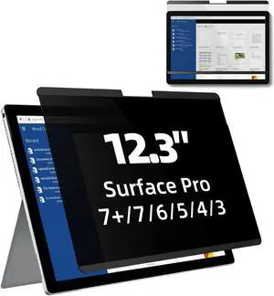 Mamol Magnetic Privacy Screen for 12.3 inch Surface Pro 7 Plus/7/6/5/4/3, Removable Anti Glare Blue Light Filter, Anti-Spy Screen Protector for Microsoft Surface Pro 7+, Pro 7, Pro 6, Pro 5, Pro 4/3