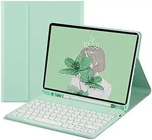 HENGHUI 2022 iPad Pro 11 4th Generation Keyboard Case Cute Round Key Color Keyboard Wireless Detachable BT Keyboard Cover for 2021/2020 iPad Pro 11 inch 3rd/2nd Generation (iPadPro11, MintGreen)