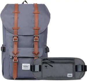 KAUKKO Laptop Outdoor Backpack, Traveling Rucksack Fits 15.6 Inch Laptop(0-Grey(2PC))