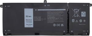 NBULBL H5CKD Laptop Battery Replacement for Dell Vostro 5300 5401 5501 Latitude 3410 3510 Inspiron 5300 5401 5408 5501 5508 5400 7405 7300 7500 2-in-1 Silver Series 07T8CD [15V 53Wh]