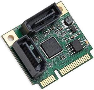 Mini PCIe to SATA III 2 Ports Raid Adapter Card ASMedia 1061R for Ipfs Mining and Adding SATA 3.0 Devices