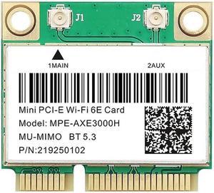 Teday WiFi 6E 3000Mbps Bluetooth 5.2 AX210HMW MPE-AXE3000H for Intel AX210 Wireless Mini PCI-E WiFi Card 802.11ax/ac 2.4G/5Ghz Adapter Than AX200