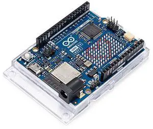 Arduino UNO R4 WiFi [ABX00087]  Renesas RA4M1 + ESP32-S3, Wi-Fi, Bluetooth, USB-C, CAN, 12-bit DAC, OP AMP, Qwiic Connector, 12x8 LED Matrix for Advanced IoT & Embedded Projects