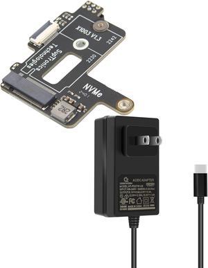 Geekworm X1003 PCIe M.2 NVMe SSD PIP PCIe Peripheral Board+Power Supply for Raspberry Pi 5& Active Cooler
