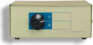 Kentek DB9 Male 2 Way Manual Data Switch Box RS-232 D-Sub 9 Pin I/O AB Port for PC MAC to Peripherals Devices Printer