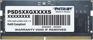 Patriot Memory Signature Line Series DDR5 8GB (1 x 8GB) 4800MHz SODIMM Single - PSD58G480041S