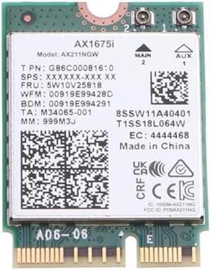 Intel AX1675i Killer Series WiFi 6E Gaming Adapter Upgrade | CNVio2 M.2 WiFi Card | High-Speed 2.4 Gbps WiFi for PCs | Bluetooth 5.3 Supported | Designed for Intel 11th Gen and Later CPUs (AX1675i)