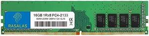 RASALAS 16GB DDR4 2133MHz PC4-17000 Non-ECC Unbuffered 1.2V CL15 1Rx8 Single Rank 288 Pin UDIMM Desktop Memory RAM Module Upgrade