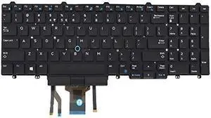 Abakoo New Keyboard Replacement for Latitude E5550 E5570 E5580 E5590 E5591 Precision 3510 M3510 7510 M7510 7710 M7710 US backlit Keyboard SG-63310-XUA SN7232BL 383D7 0383D7