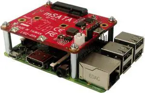 Ableconn PIUSB2MSA USB to mSATA Converter Stackable Expansion Board for Raspberry Pi