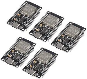 AITRIP 5PCS ESP-WROOM-32 ESP32 ESP-32S Type-C USB Development Board 2.4GHz Dual-Mode WiFi + Bluetooth Dual Cores Microcontroller Processor Integrated with Antenna RF AMP Filter AP STA for Arduino