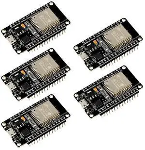 5PCS ESP-WROOM-32 ESP32 ESP-32S Development Board 2.4GHz Dual-Mode WiFi + Bluetooth Dual Cores Microcontroller Processor Integrated with Antenna RF AMP Filter AP STA Compatible with Arduino IDE