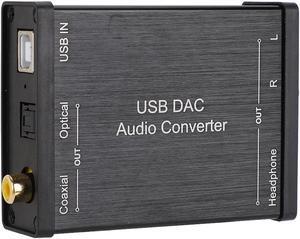 ASHATA USB DAC Audio Converter,GV-023 Digital to Analog DAC Audio Converter USB Audio Sound Card for Windows 10/8.1/8 /7 /Windows Vista/XP/for Mac OS X/ Windows2000