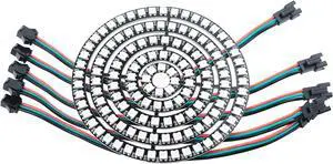 128 RGB LED Ring 128 X WS2812 5050 Full Color with Integrated Drivers 128 Bits forArduino Raspberry Pi ESP8266 Nodemcu DC5V