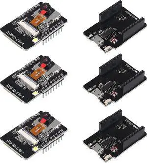 DORHEA ESP32 Cam WiFi Bluetooth Development Board with OV2640 Camera Module + Micro USB to Serial Port CH340C 4.75V-5.25V Nodemcu for Raspberry Pi - 3 Set