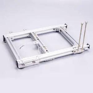 ITX Computer Open Case Bracket, Mini ITX PC Test Bench Open Air Frame Overclock Case Computer Mount Aluminum Chassis Support Graphics Card(Silver)
