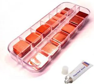 100pcs Copper Pad Shim Thermal Heat Sink with High Performance Silicone Thermal Glue