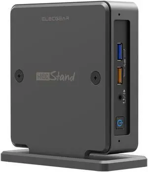 ElecGear iNUC-K Vertical Stand for Intel NUC Mini PC, Aluminum Cooling Holder Case Desktop VESA Mount Space-Saving Organizer for Thin Edition of Intel NUC 11, 10, 8, 7 and 6 Mainstream Kit