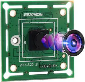 IEights VGA High Speed USB Camera Module for Computer 480P 60fps Super Mini UVC USB2.0 Webcam Board with 45degree No Distortion Lens CMOS OV7725 Industrial CCTV PC Camera for Linux Mac Android