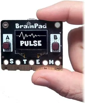 BrainPad Pulse a MakeCode STEM Microcomputer for Coding Robots, Games, & Circuits