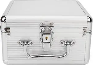 GOWENIC 20 Bays 2.5in Hard Drive Storage Box with Safety Lock 2 Keys ABS Handle Shockproof Hard Drive Case with Cushioning Pad and Handle, Suitable for 2.5in Hard Drives