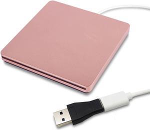 External DVD Drive,USB 3.0 Portable CD/DVD +/-RW Drive/DVD Player for PC Computer USB-C/Type-c Slim DVD/CD ROM Rewriter Burner Compatible with The Latest MacBook pro/MacBook/dell Laptop etc