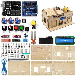 LAFVIN Smart Home IoT Learning kit DIY Electronics STEM Educational Set Support Graphical Programming Compatible with Arduino IDE with Tutorial