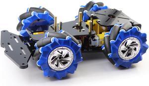 LK COKOINO 4WD Mecanum Wheel Smart Car Robot Chassis for Arduino R3 R4/ Leonardo/Raspberry Pi 5/4B/3B+/3B/2B/1B+ Projects with TT Motor, DIY Robot Building Base Kit for Teens & Adults
