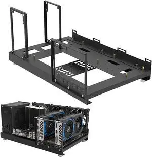 Mini ATX MATX ITX PC Test Bench Open Air Frame DIY Case Portable Vertical GPU Mining Rig Frame Fits Graphics Card X79 X99 Water Cooling