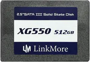 LinkMore XG550 512GB 2.5'' SATA III (6Gb/s) Internal SSD, Solid State Drive, Read Speed Up to 540MB/s, 2.5 inch for Laptop and PC Desktop