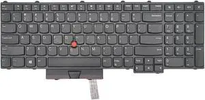 PAEBAI+ Replacement Laptop Keyboard for Lenovo ThinkPad P51 P71, with Frame Pointer No Backlight US Layout