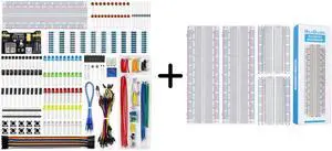 REXQualis Electronics Component Fun Kit and 4PCS Breadboard Kit