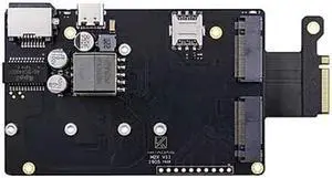 Khadas M2X Extension Board for Khadas VIM4(POE only with Power and Without Ethernet Data Support on VIM4)&VIM3/3L (Full-Featured, PCIe x1 Lane)&Edge-V (SSD-only, PCIe x4 Lane)&Quectel EM06 4G LTE