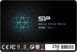Silicon Power 256GB SSD 3D NAND A55 SLC Cache Performance Boost SATA III 2.5" Internal Solid State Drive SU256GBSS3A55S25AH